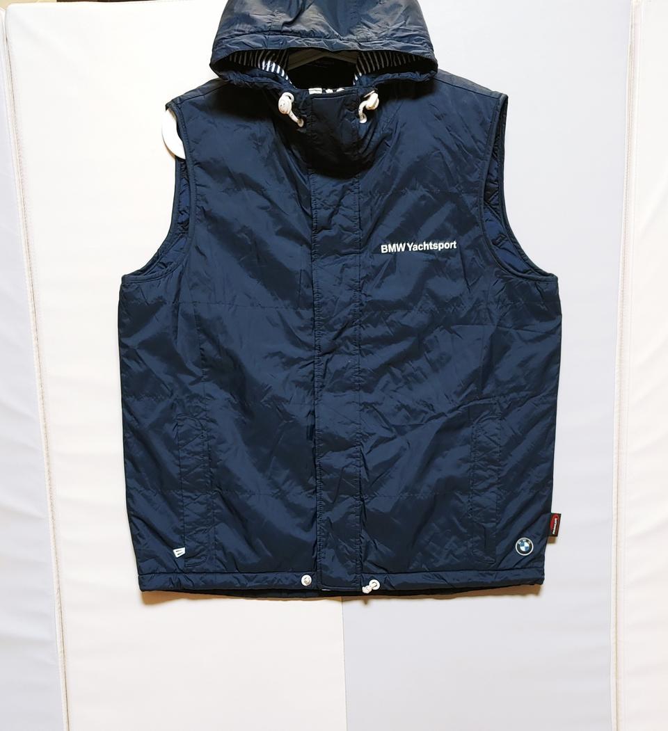 [XXL] BMW Yacht 후드 패딩조끼 네이비423