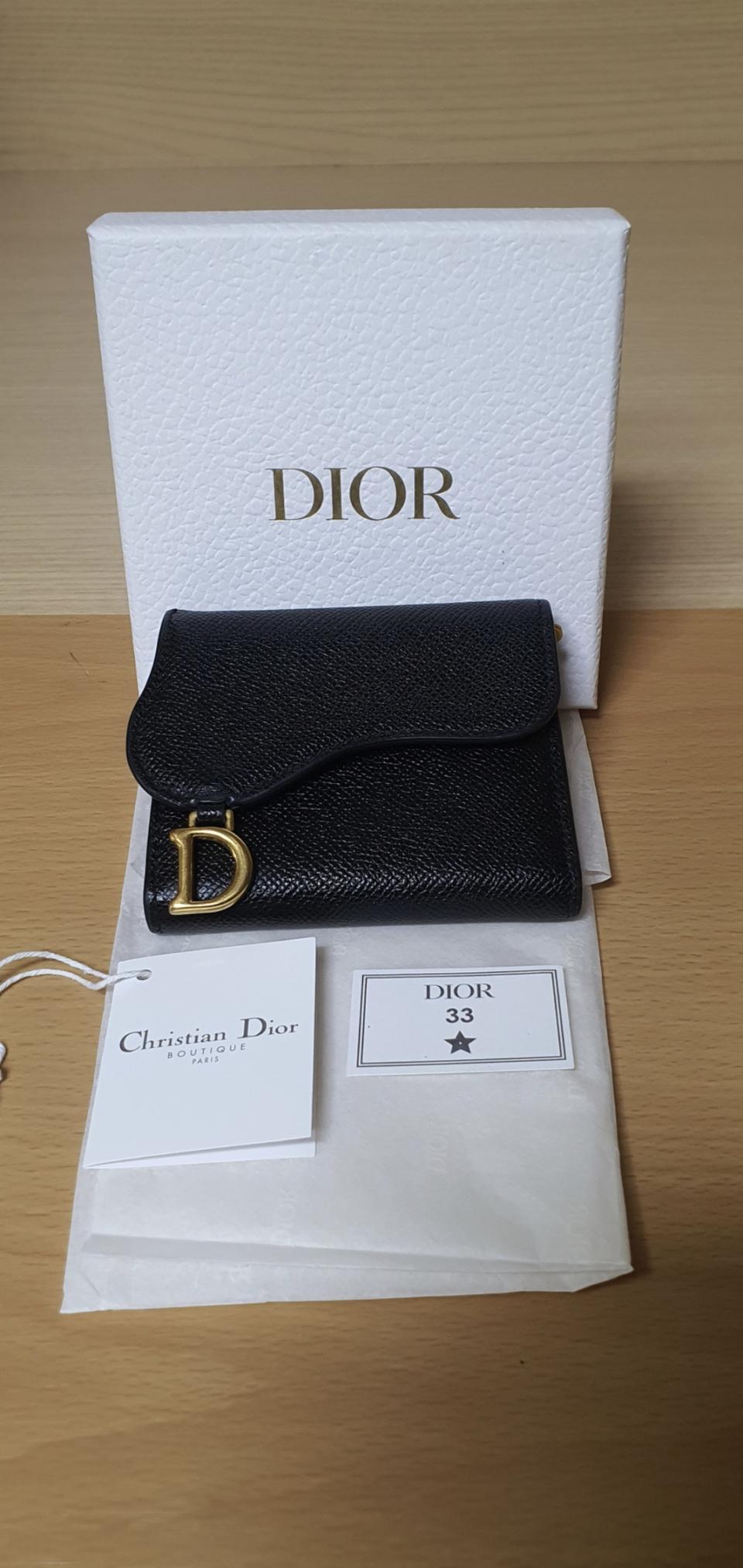 디올 새들 로투스 반지갑/지갑 정품S급(감정O)