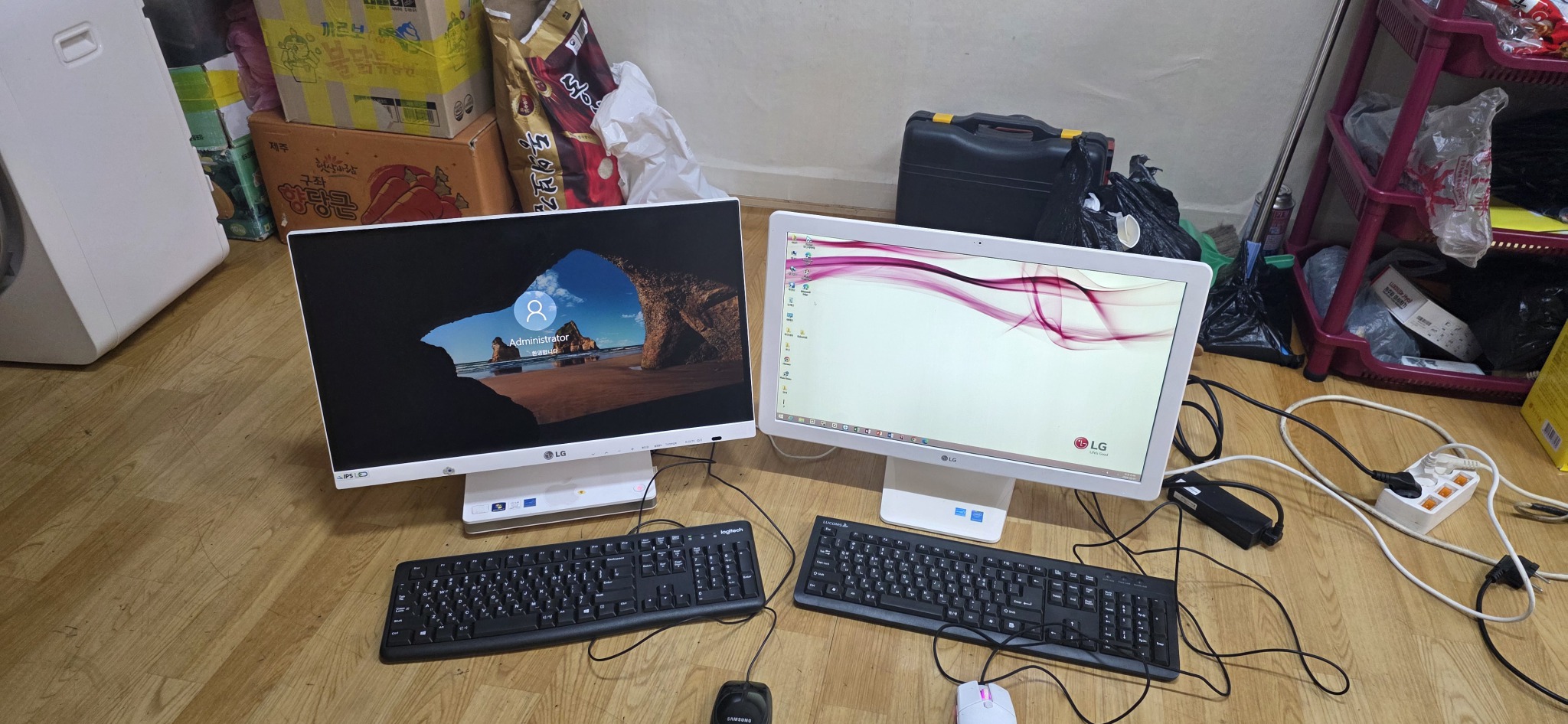 LG 일체형 컴퓨터 2점 일괄