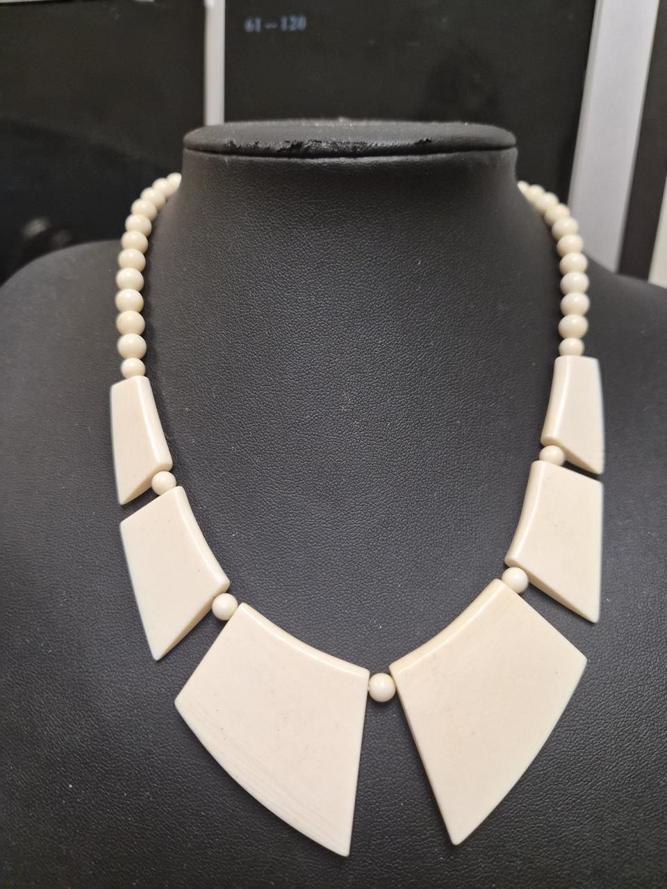 천연 상아목걸이