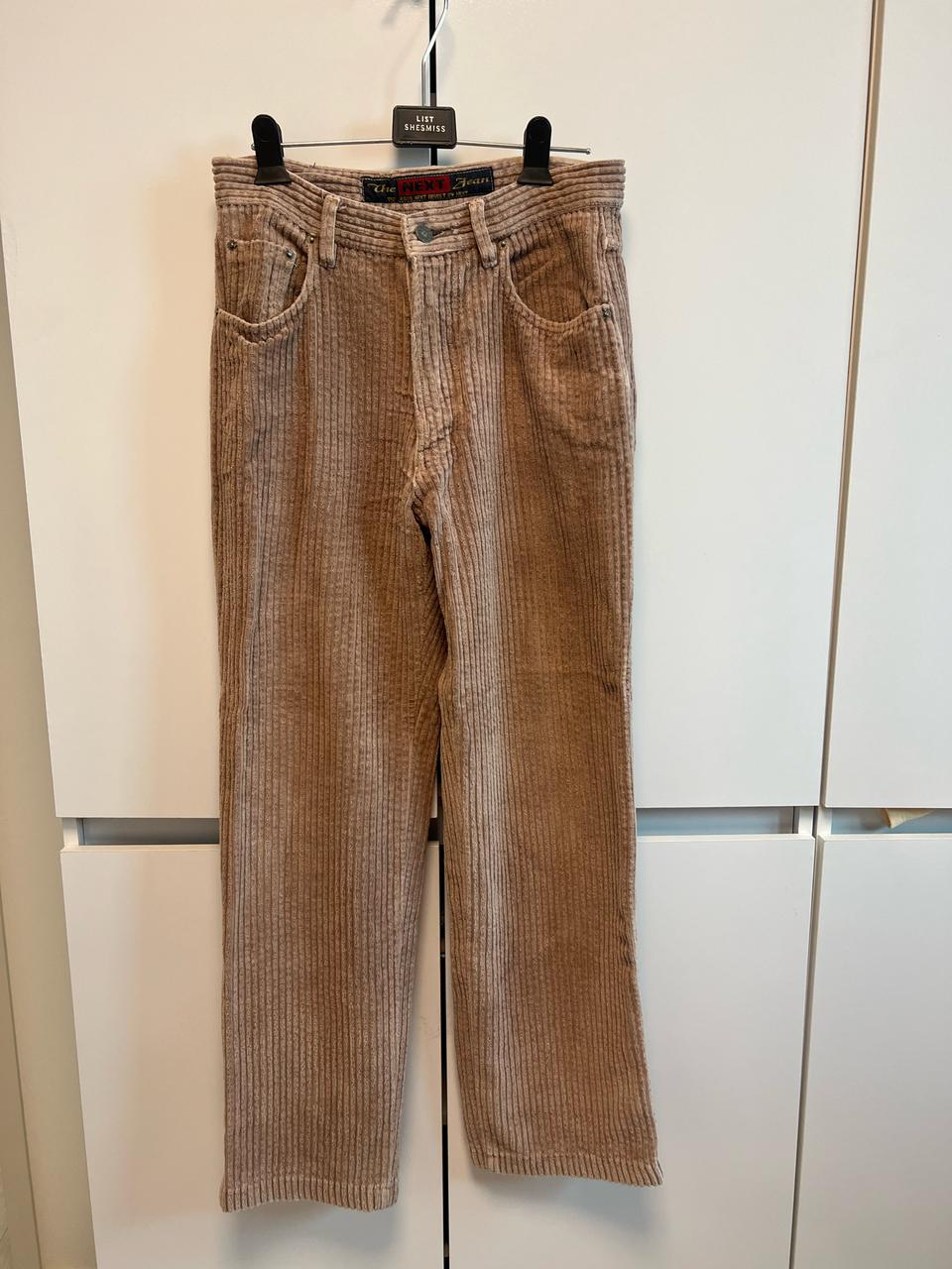 베이지 골덴 바지