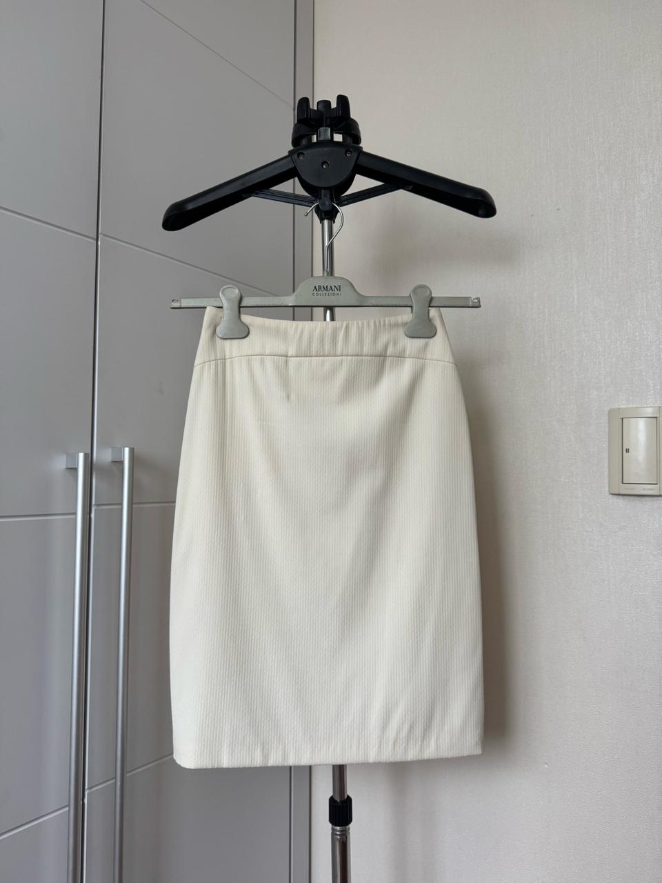 [새것]아르마니 콜레지오니 아이보리 인어라인 스커트38