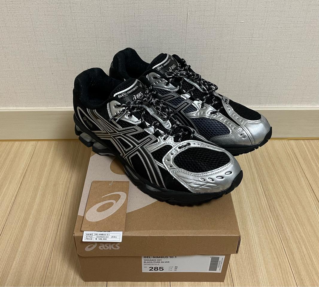 [285] 아식스 젤 님버스 10.1 블랙 퓨어실버 한국한정