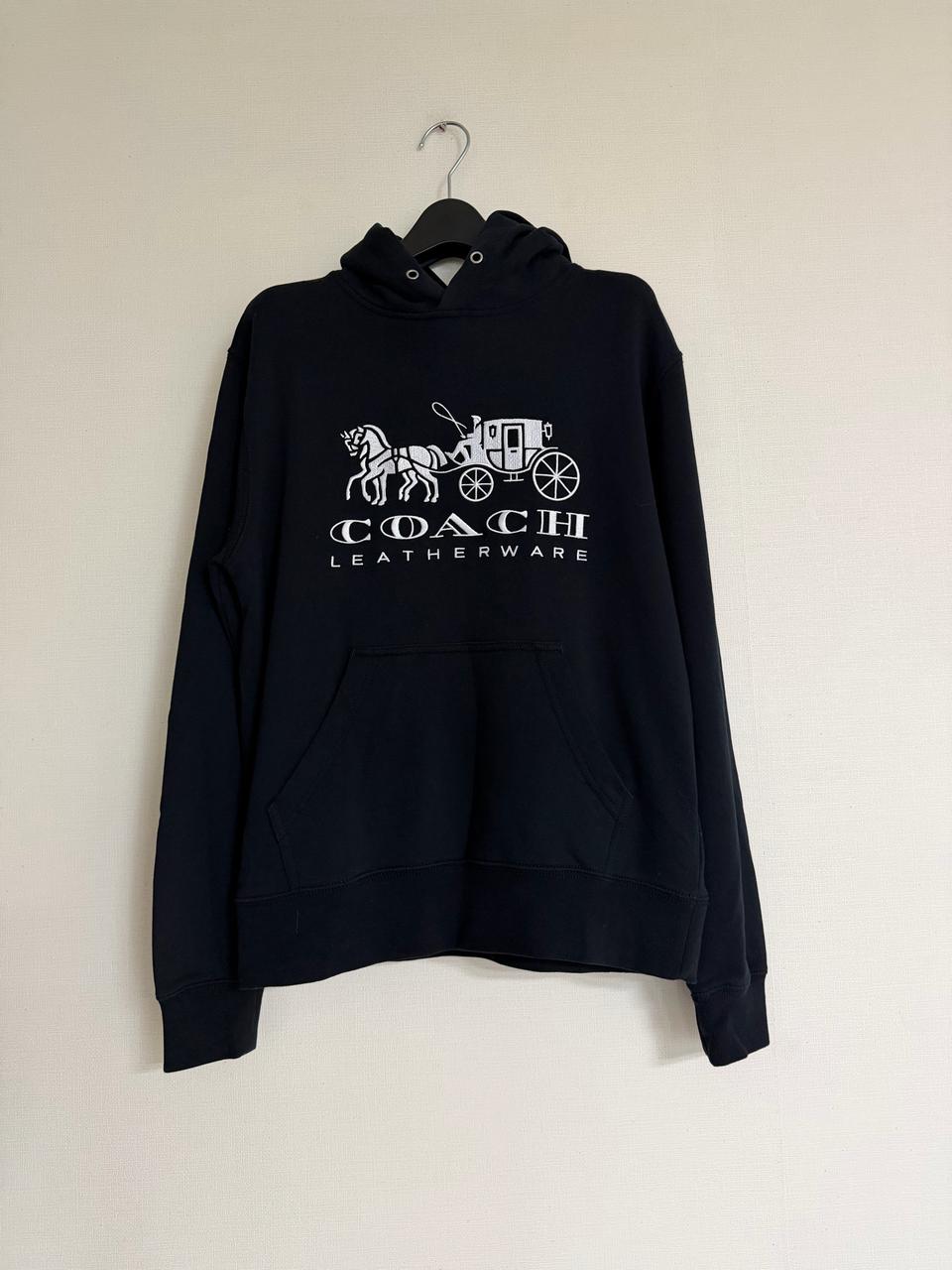 코치 시그니처 로고 후드티