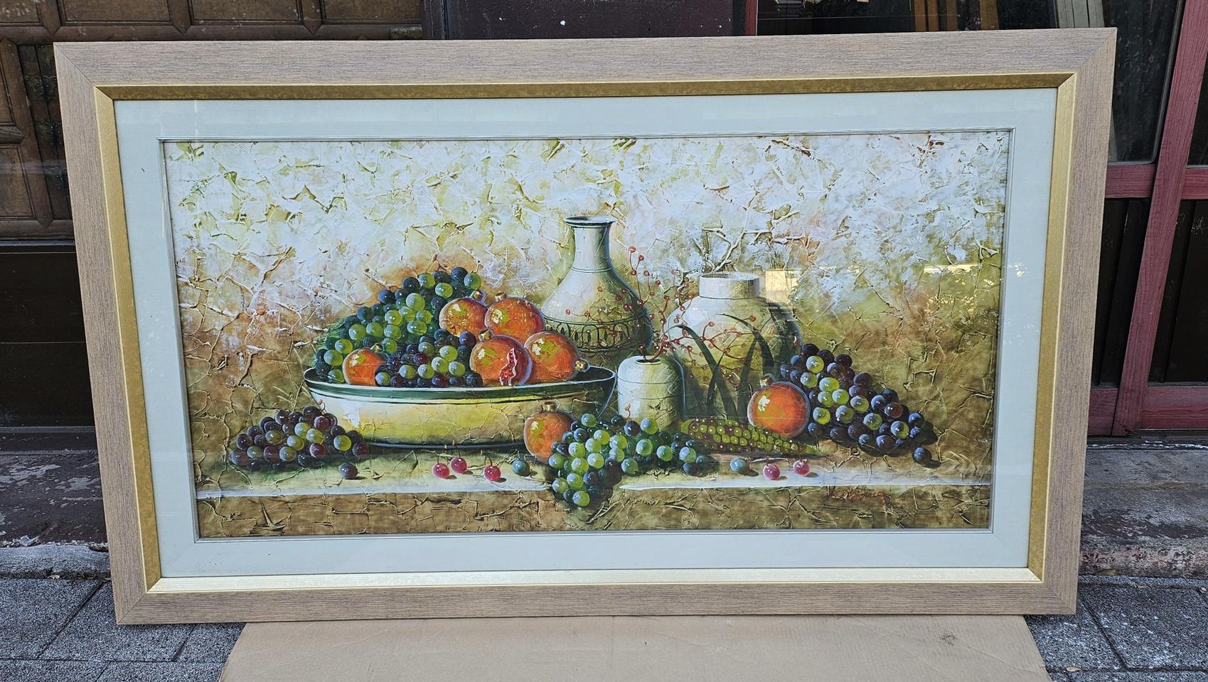 서양화가 장수영 화백의 대형 유화 그림 액자 / 정물화