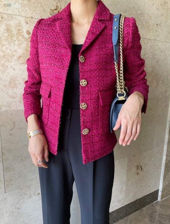 트위드자켓 제평 지미와이