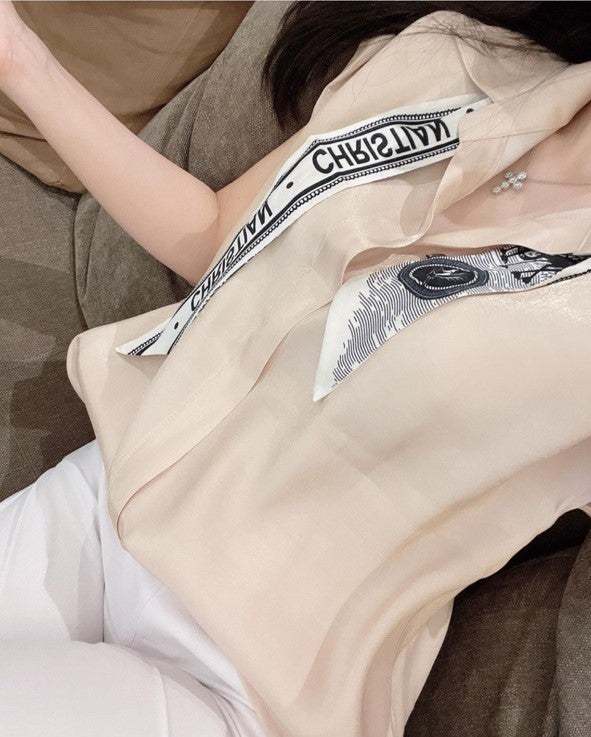 수입 실키 블라우스