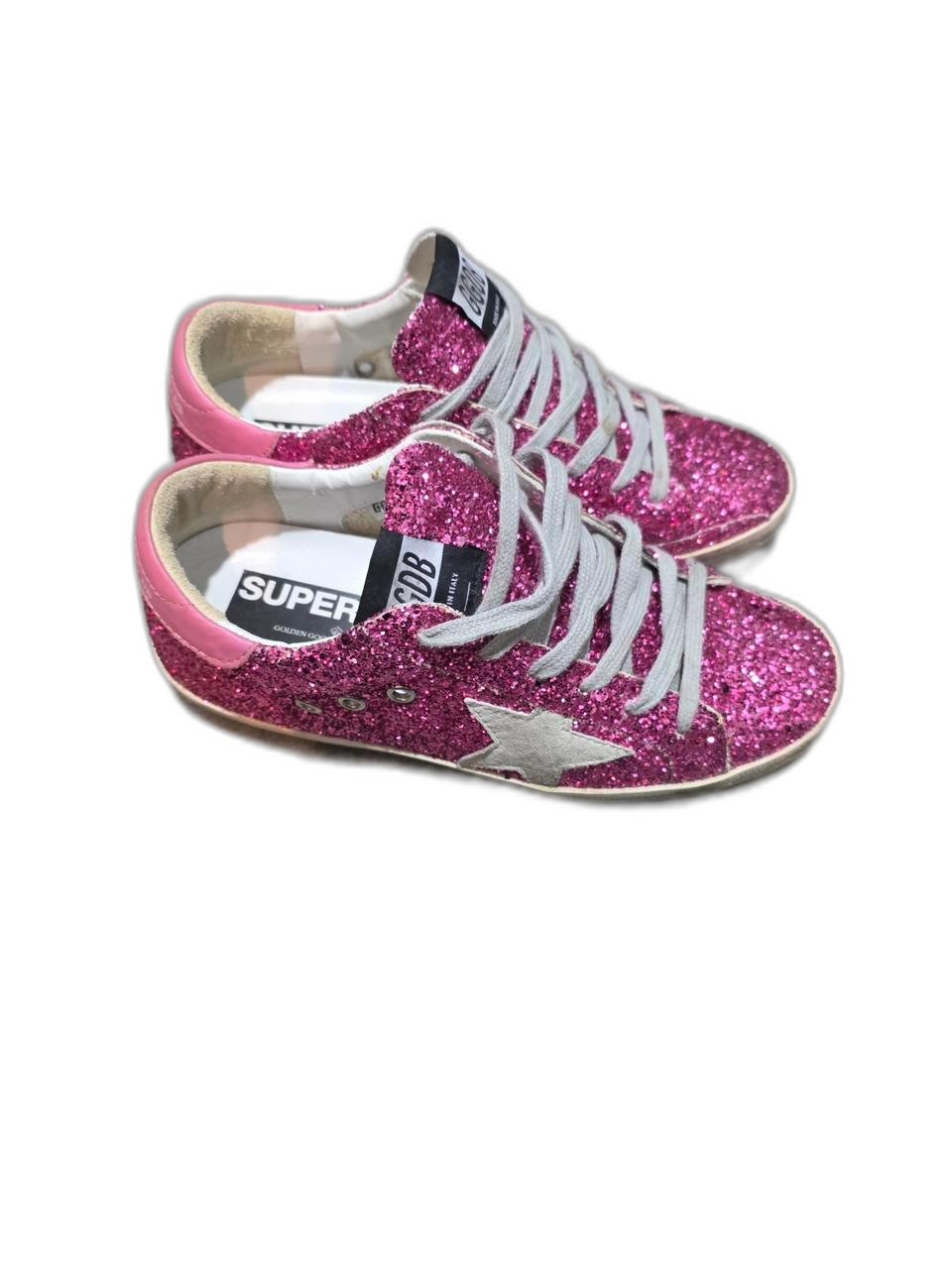 골든구스 글리터 핑크