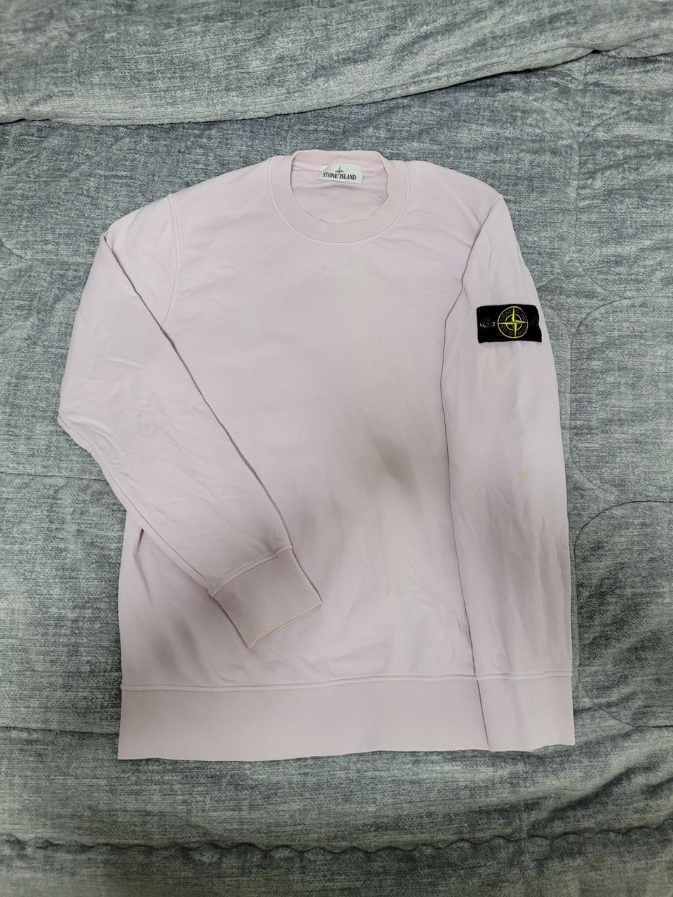 스톤아일랜드 라벤더 연보라 맨투맨