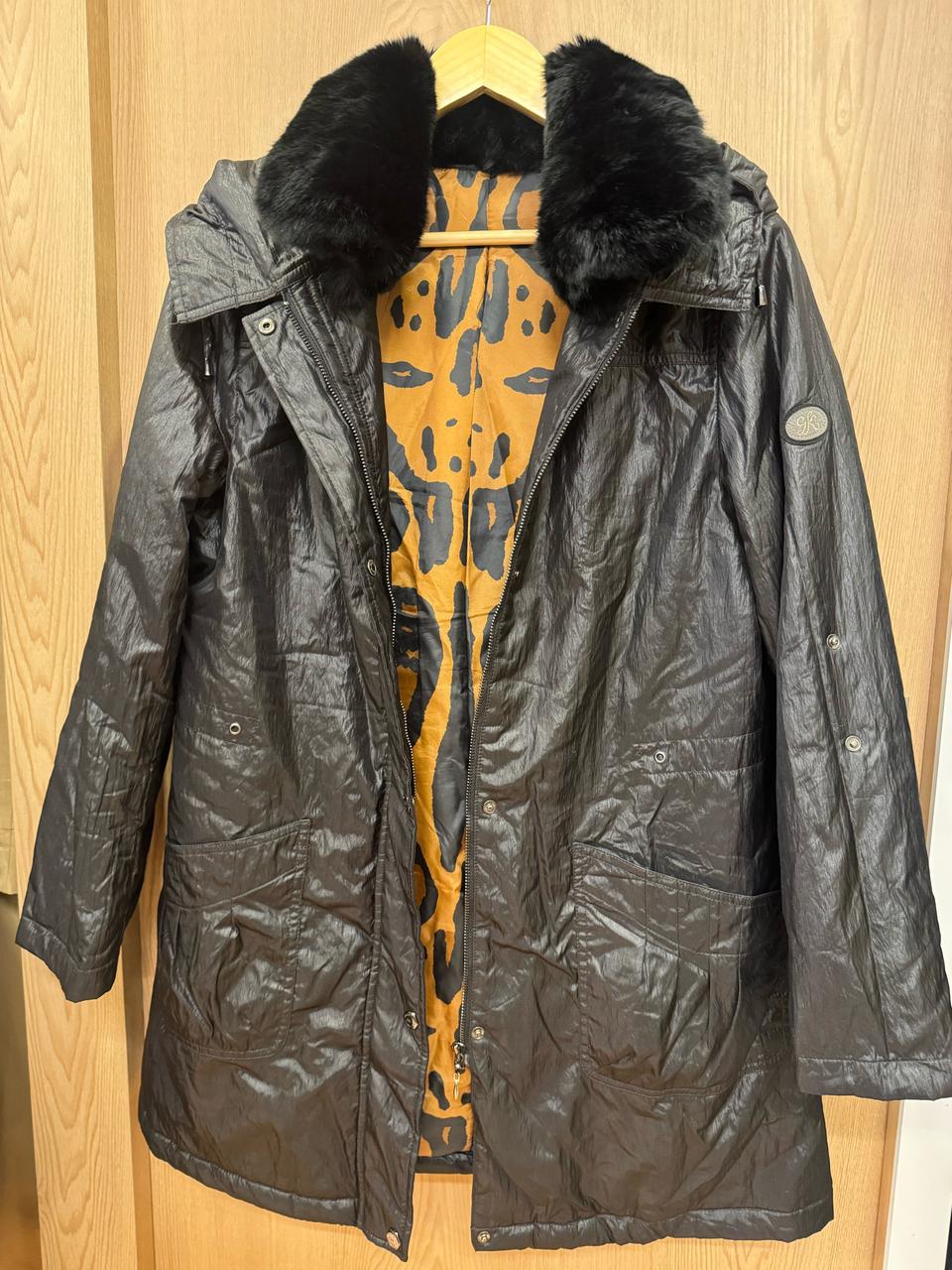 GK블랙레오파드패딩점퍼