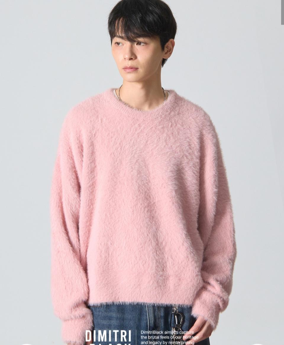 디미트리블랙 에센셜 헤어리 라운드 니트