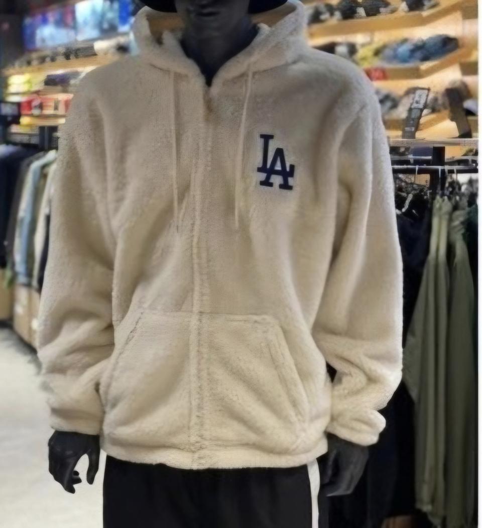 MLB LA다저스 소프트 보아 플리스 공용 후드자켓