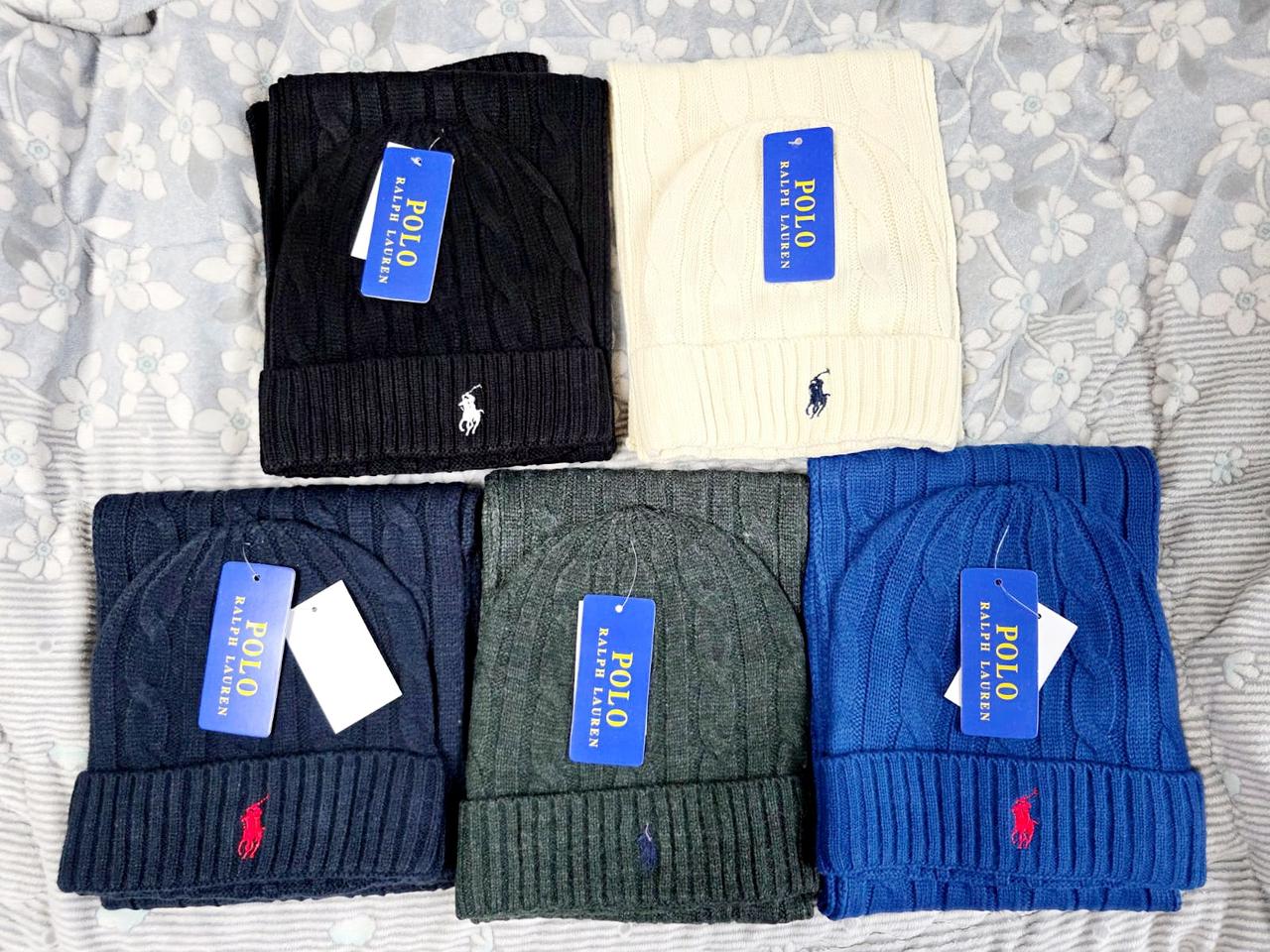폴로 랄프로렌 모자 머플러 세트 입니다