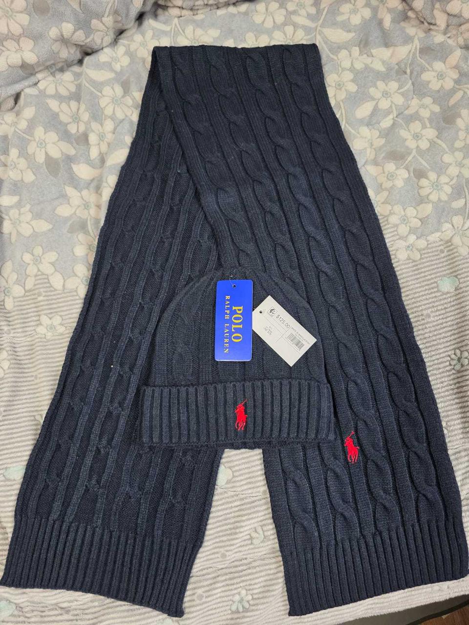 폴로 랄프로렌 모자 머플러 세트 입니다 새상폼