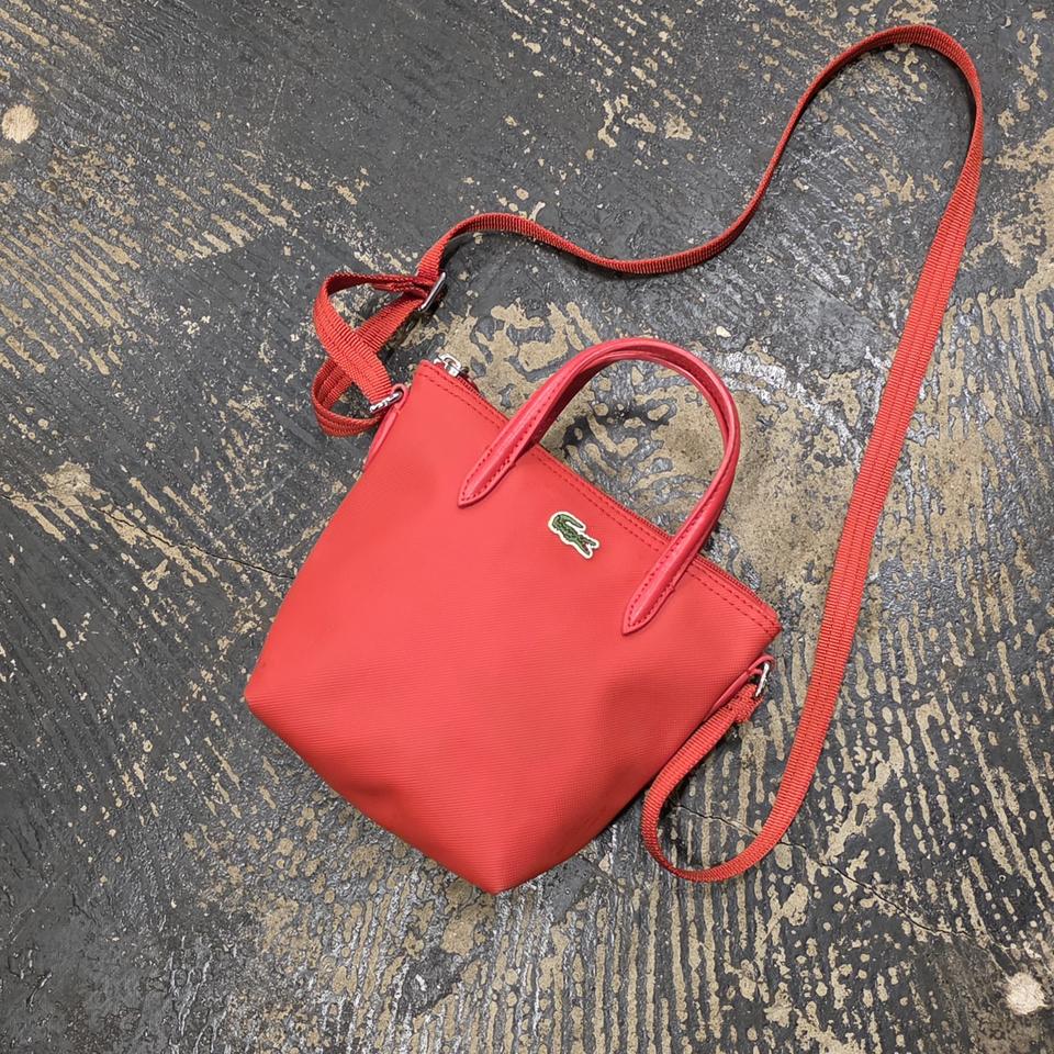 라코스테 레드 미니 크로스백
