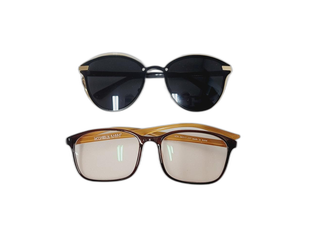 선글라스랑 아주 연한 브라운톤 안경