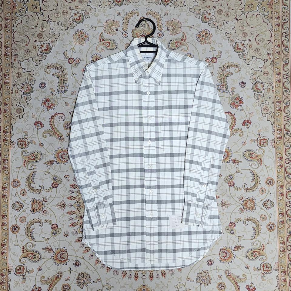 톰브라운 코튼 여성 체크 셔츠 0사이즈