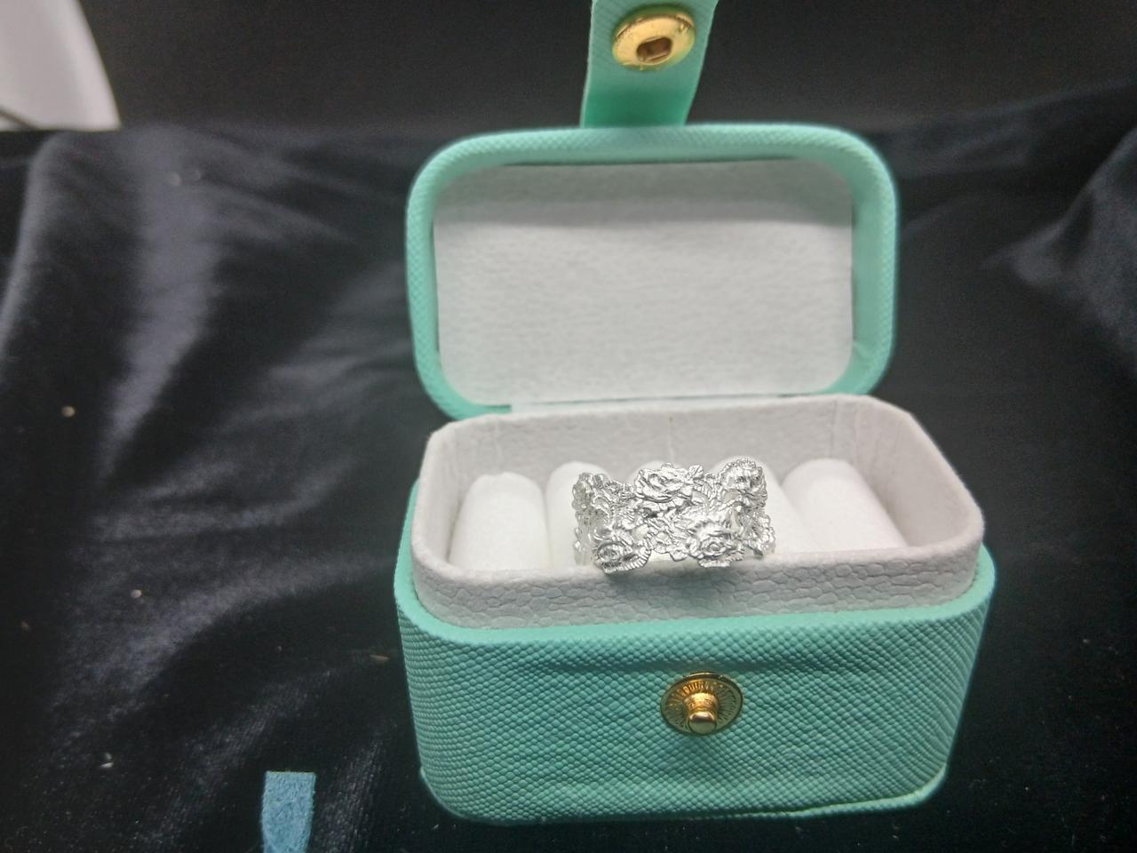 꽃무늬실버반지