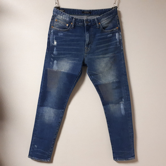 30/TOPTEN 슬림 배기핏 청바지/30-1012