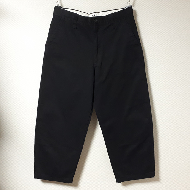 32/유니클로U 블랙 와이드 치노팬츠/32-1620