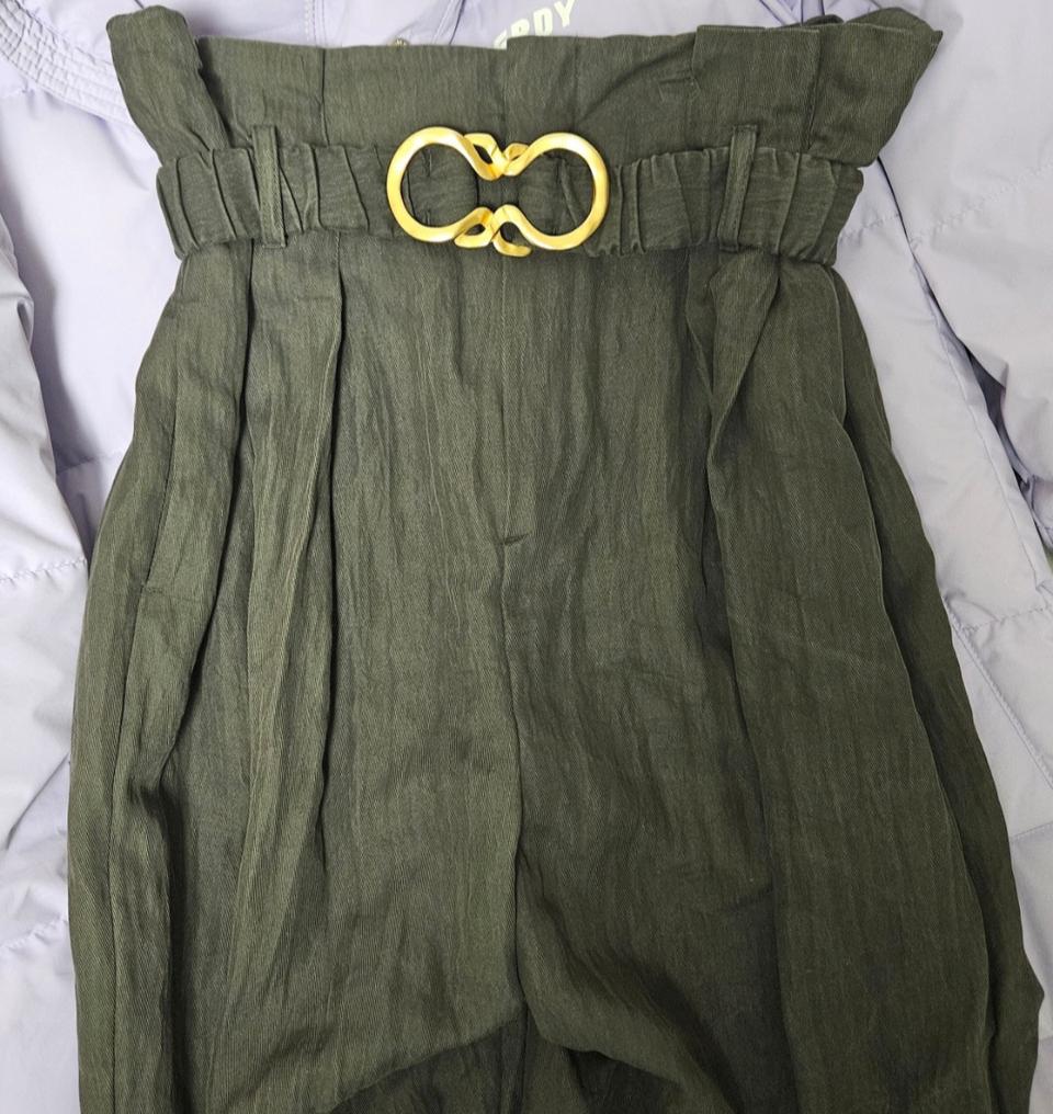 [새상품]자라(ZARA) 링 벨트 웨이스트 와이드 팬츠 바지