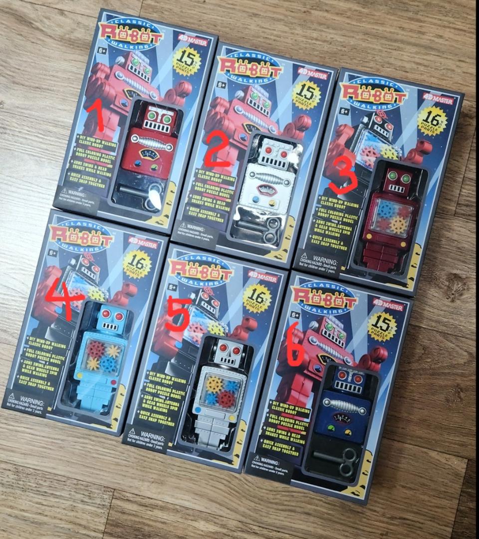 # 빈티지 4D Master 클래식 로봇 워킹 조립 퍼즐 프로모델 로보트