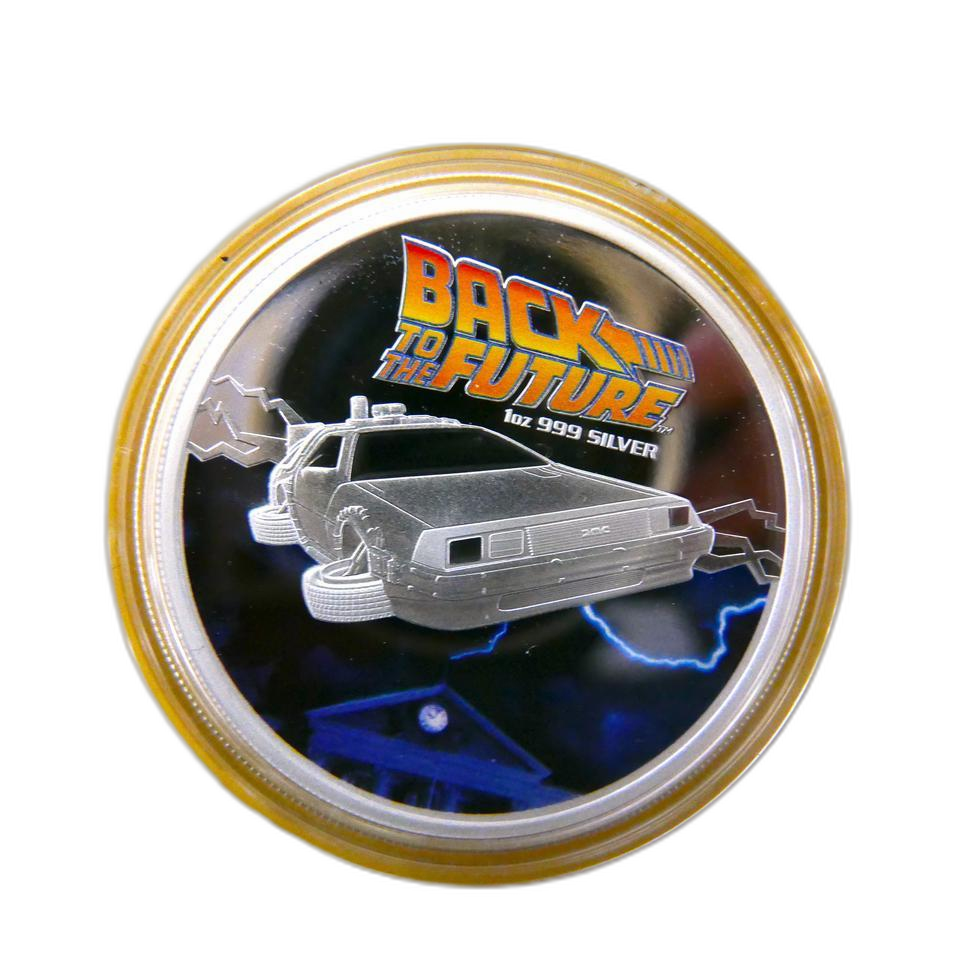 투발루 2015 백투더 퓨처(드로리안)  실버 코인
