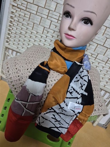 지센정품실크100%롱스카프