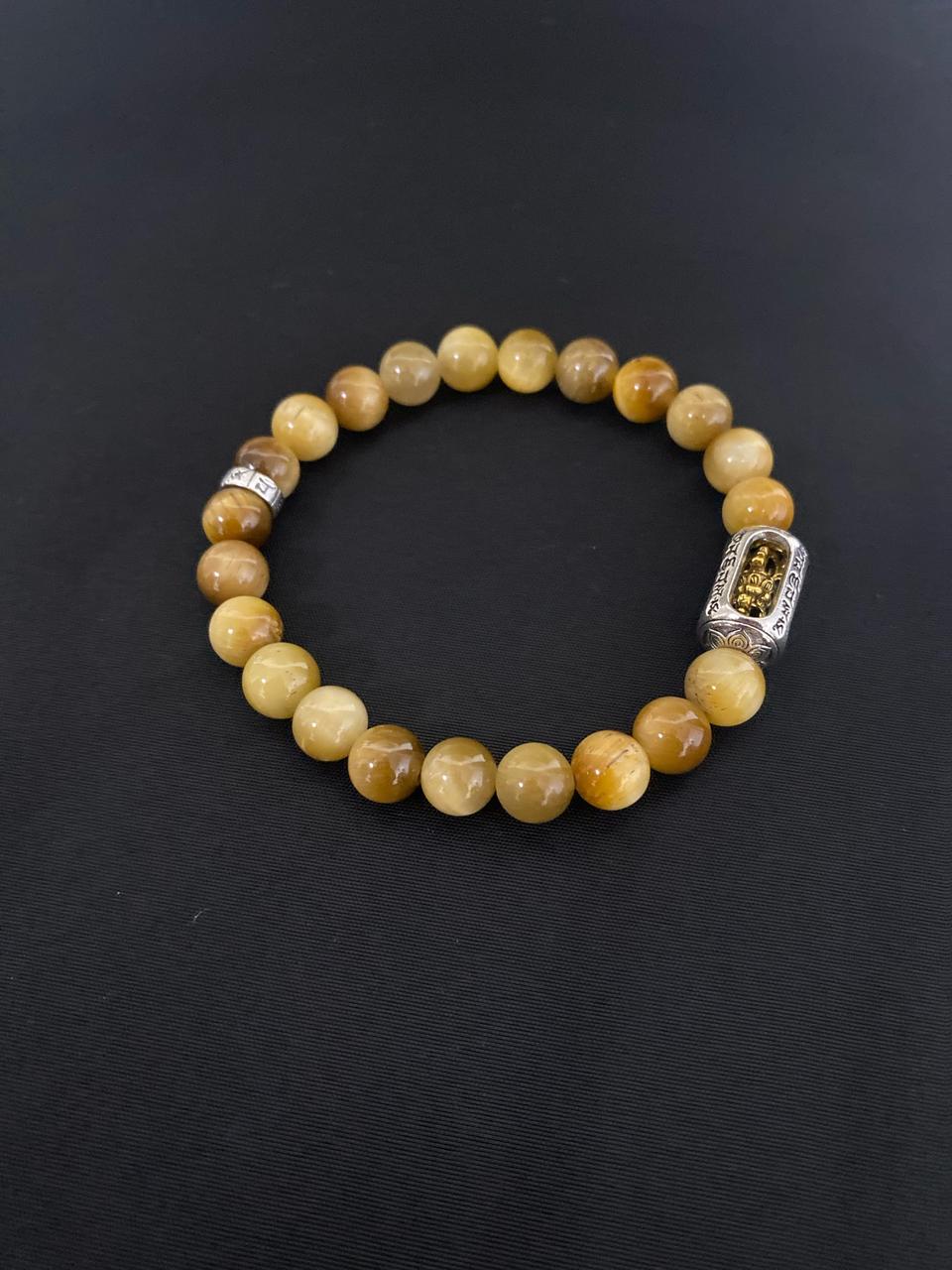 골드 호안석 원석 팔찌