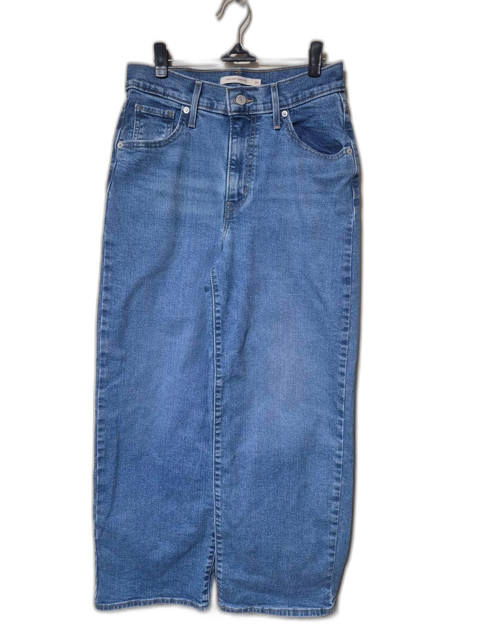 리바이스 하이라이즈 와이드 레그진