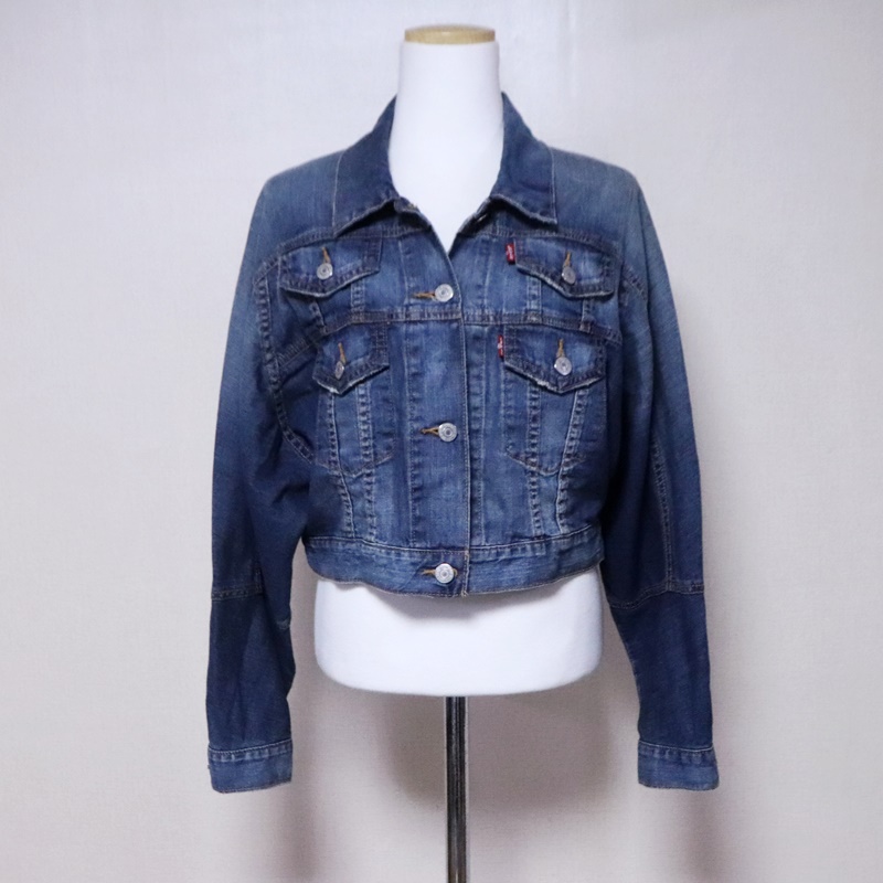 리바이스 여성55 데님 크롭 자켓