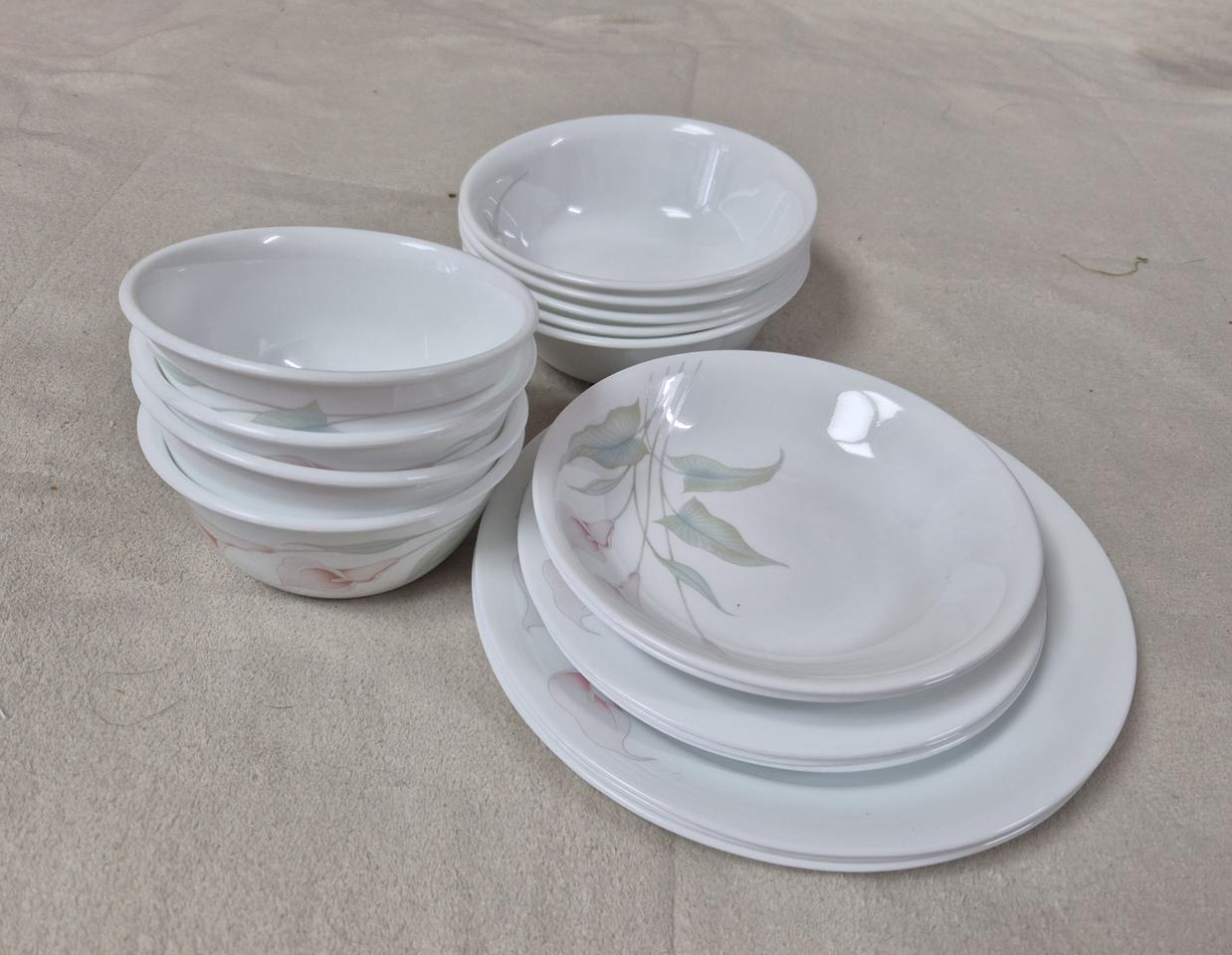 코렐 백합 식기 세트17개