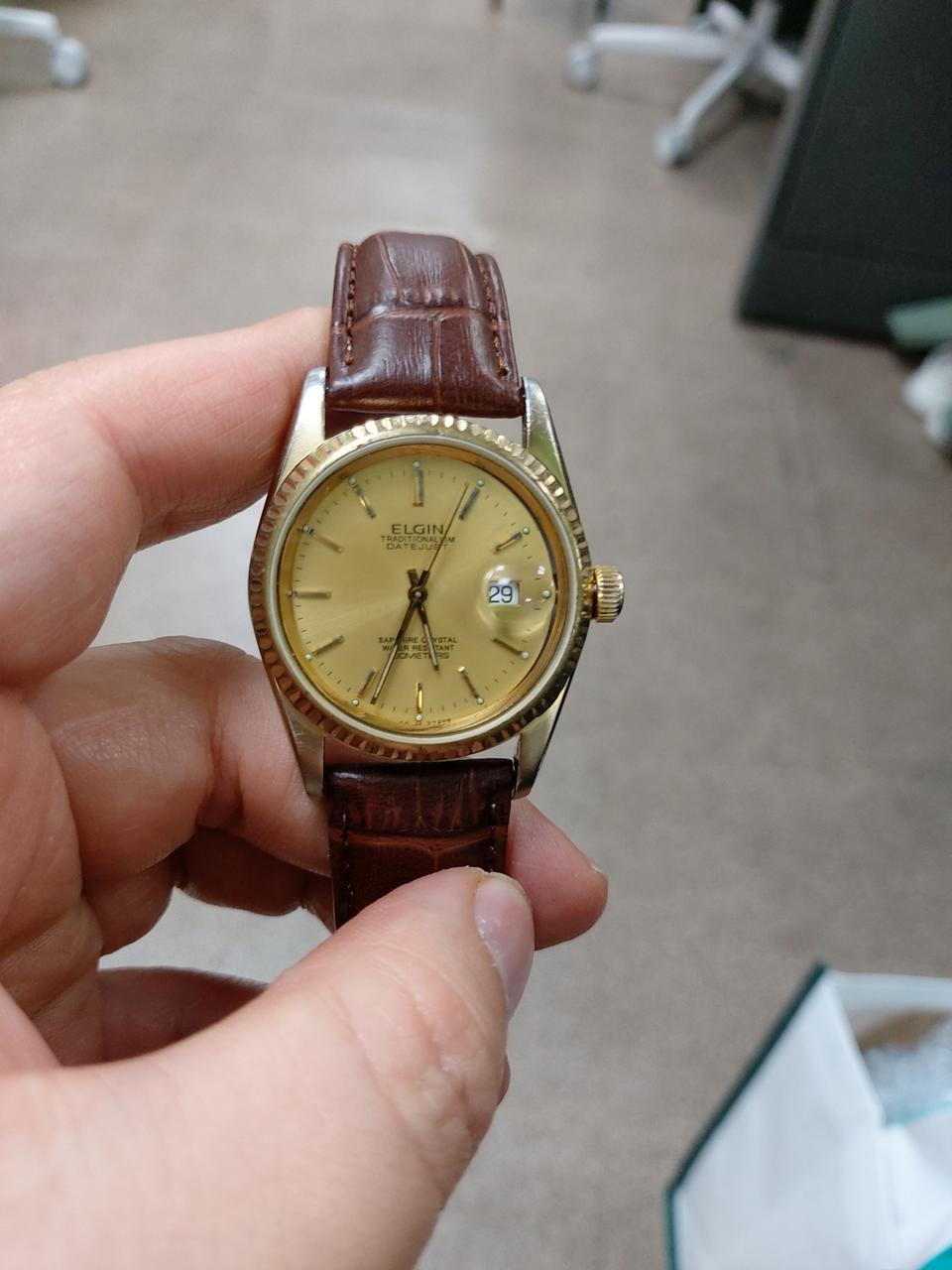 엘진 금장 데이저스트 남성 시계