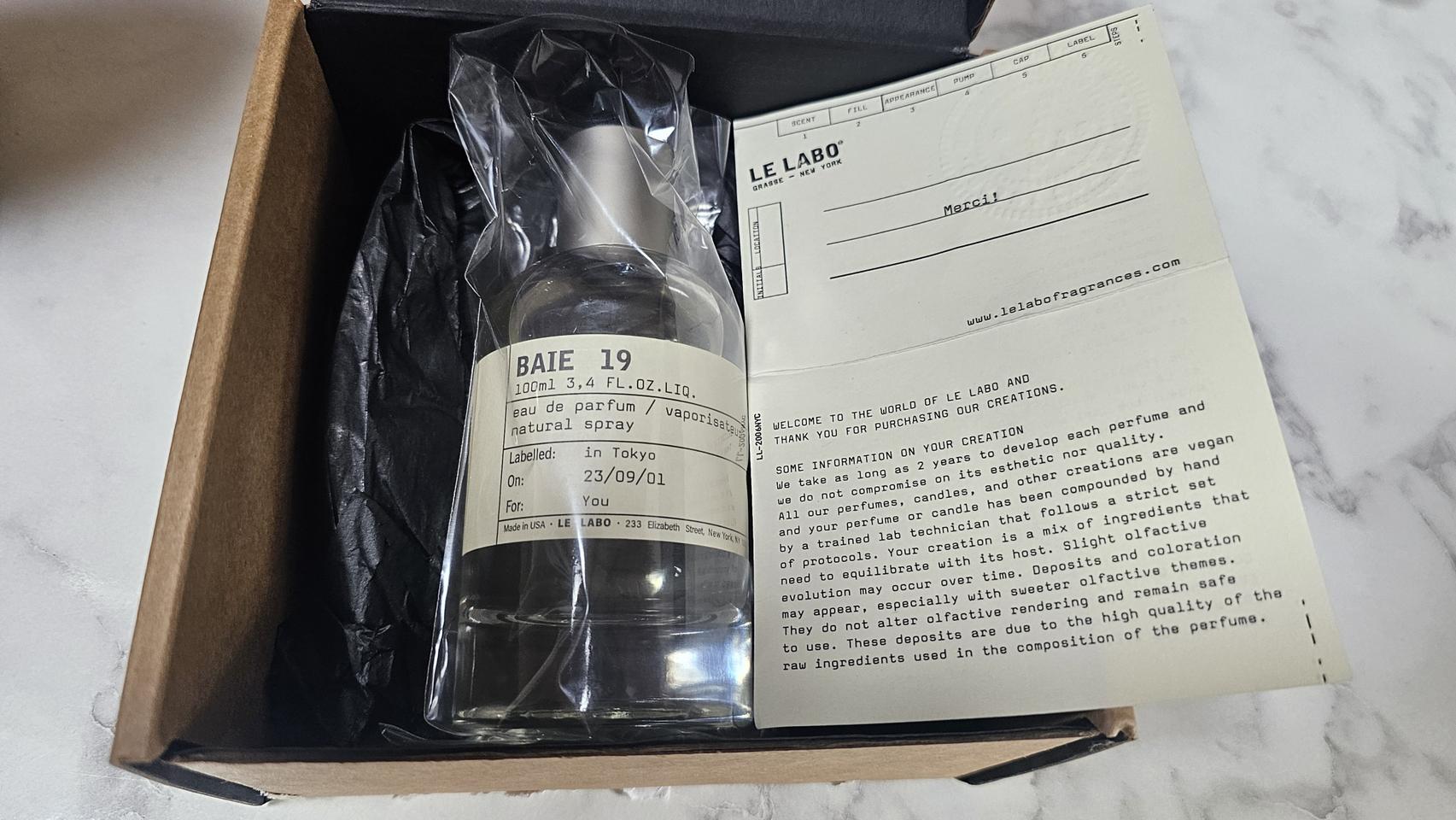 르라보 베이19 오드퍼퓸 100ml 미개봉 새상품