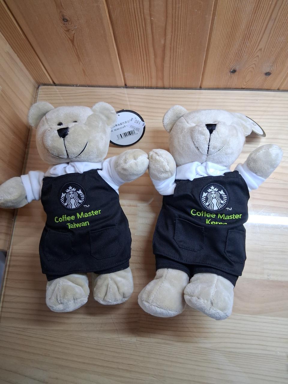 스타벅스 커피마스터  베어리스타 인형 2개
