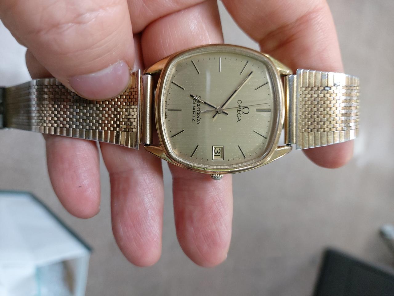 오메가 씨마스터 금장 쿼츠