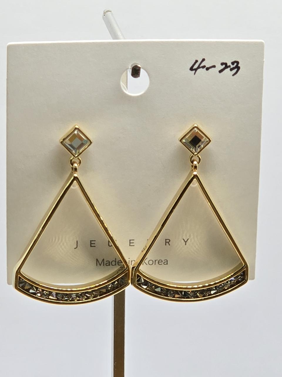 스와로브스키 크리스탈 셋팅 925은침 드롭 귀걸이