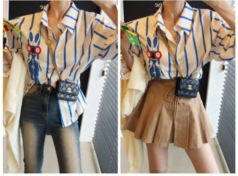 자수패치 실크촉감 스판남방 새상품(77까지/퀄좋음)