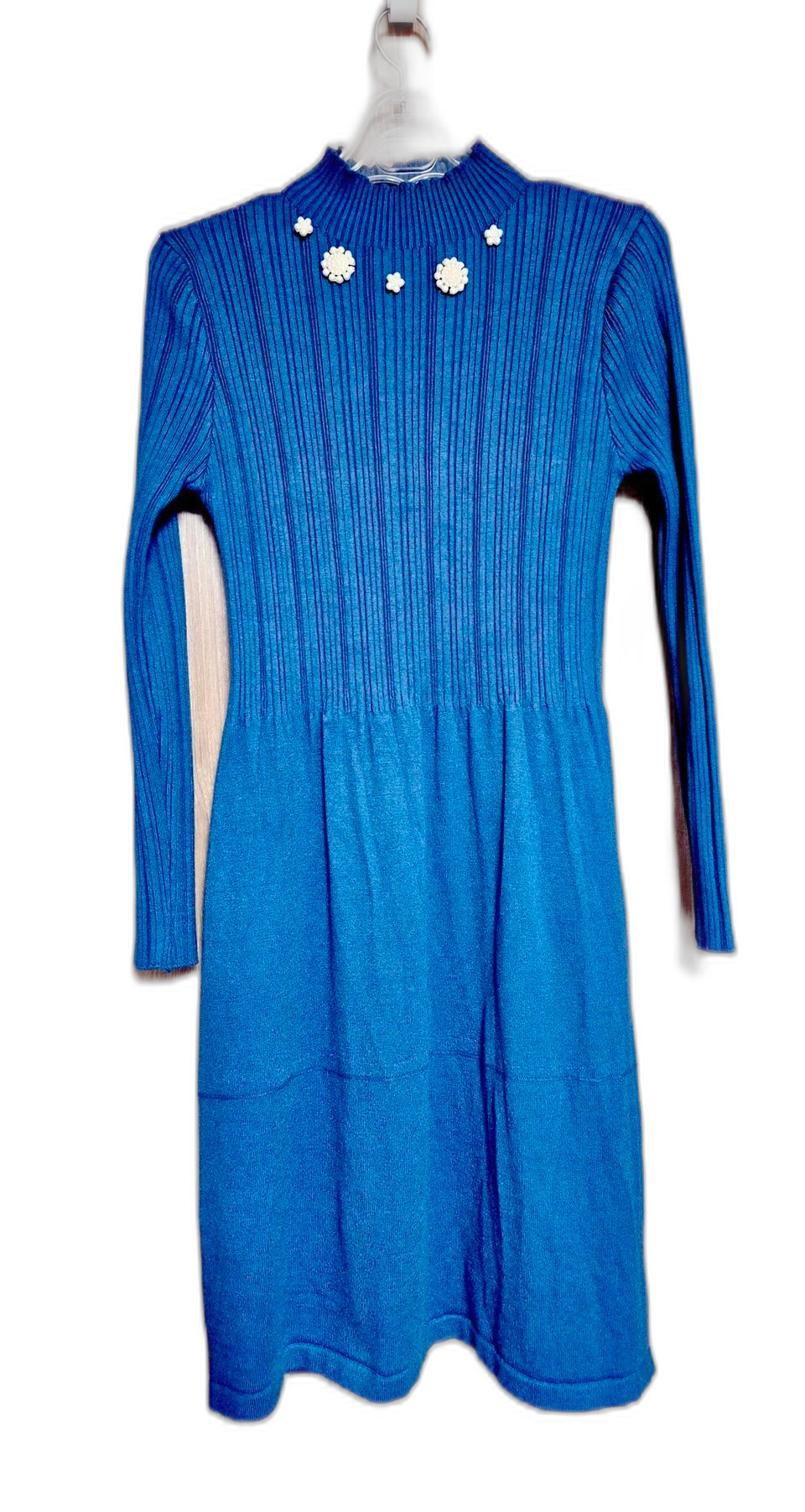 라이트블루  니트원피스