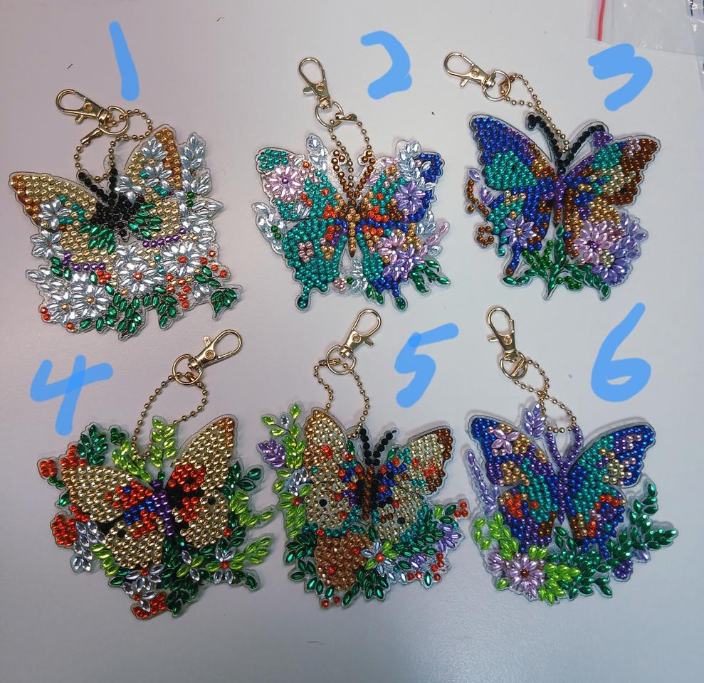 보석십자수 키링 완성품