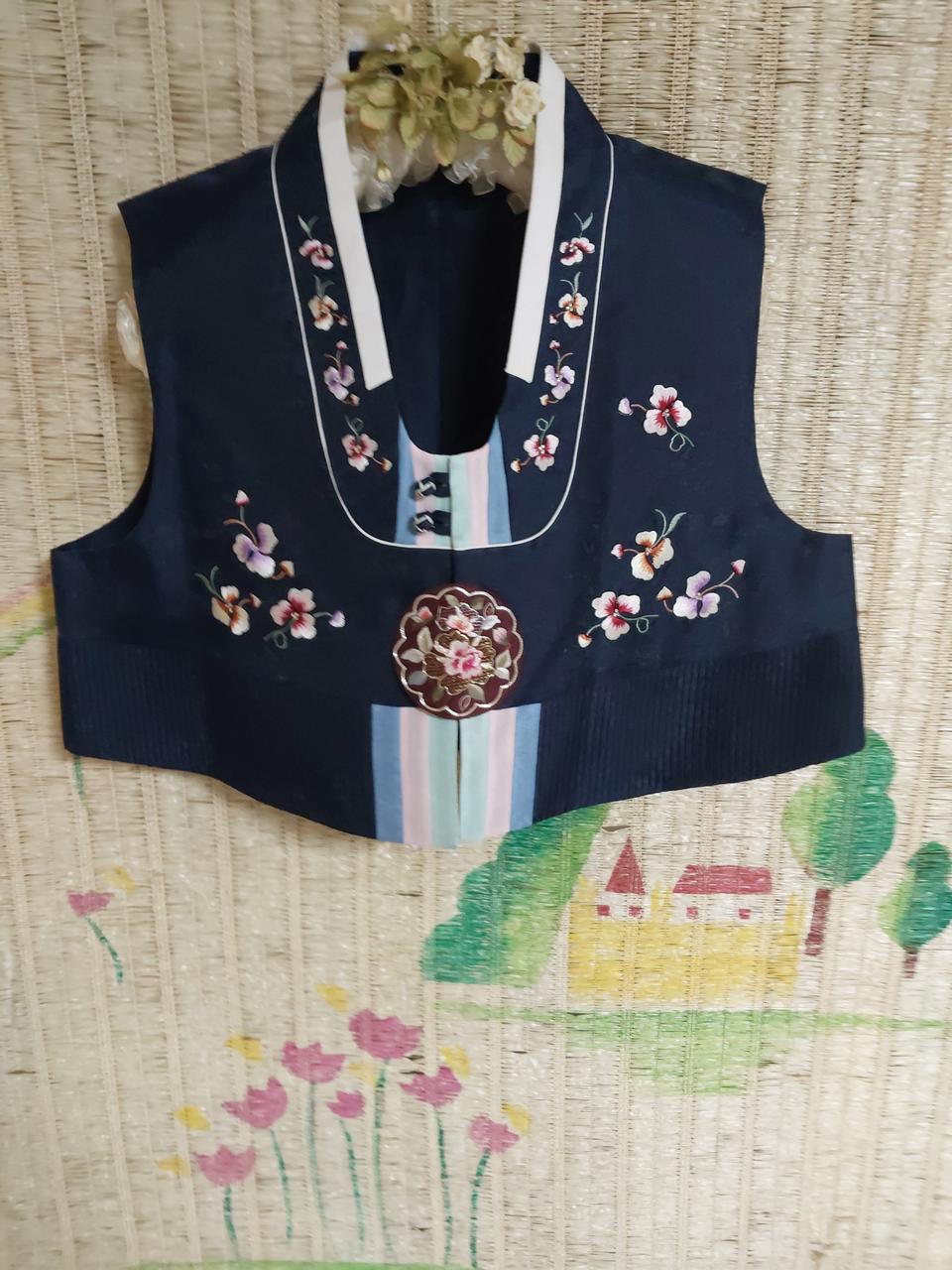 새제품♡여성배자 곤색55~66