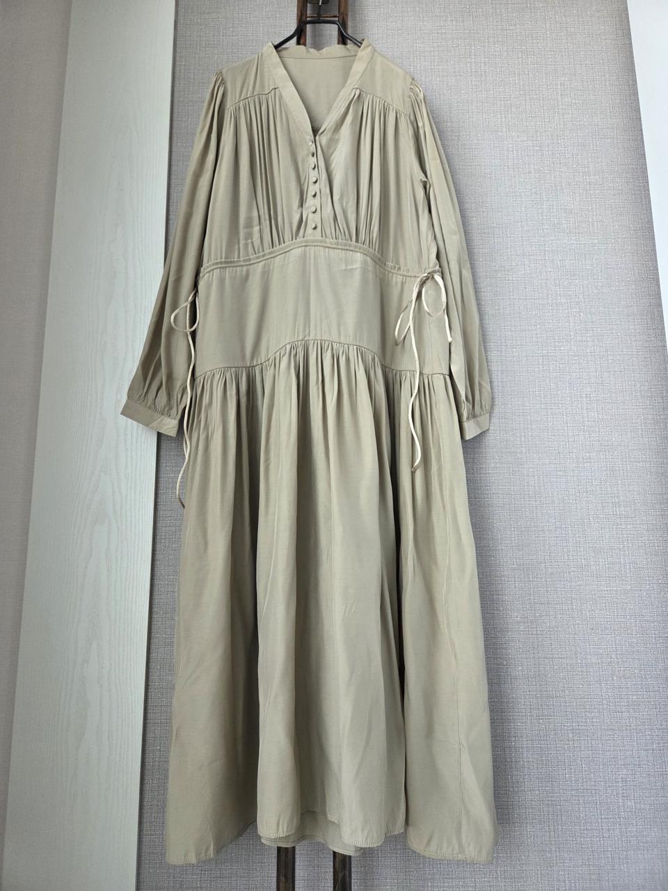 볼륨소매 풍성맥시원피스