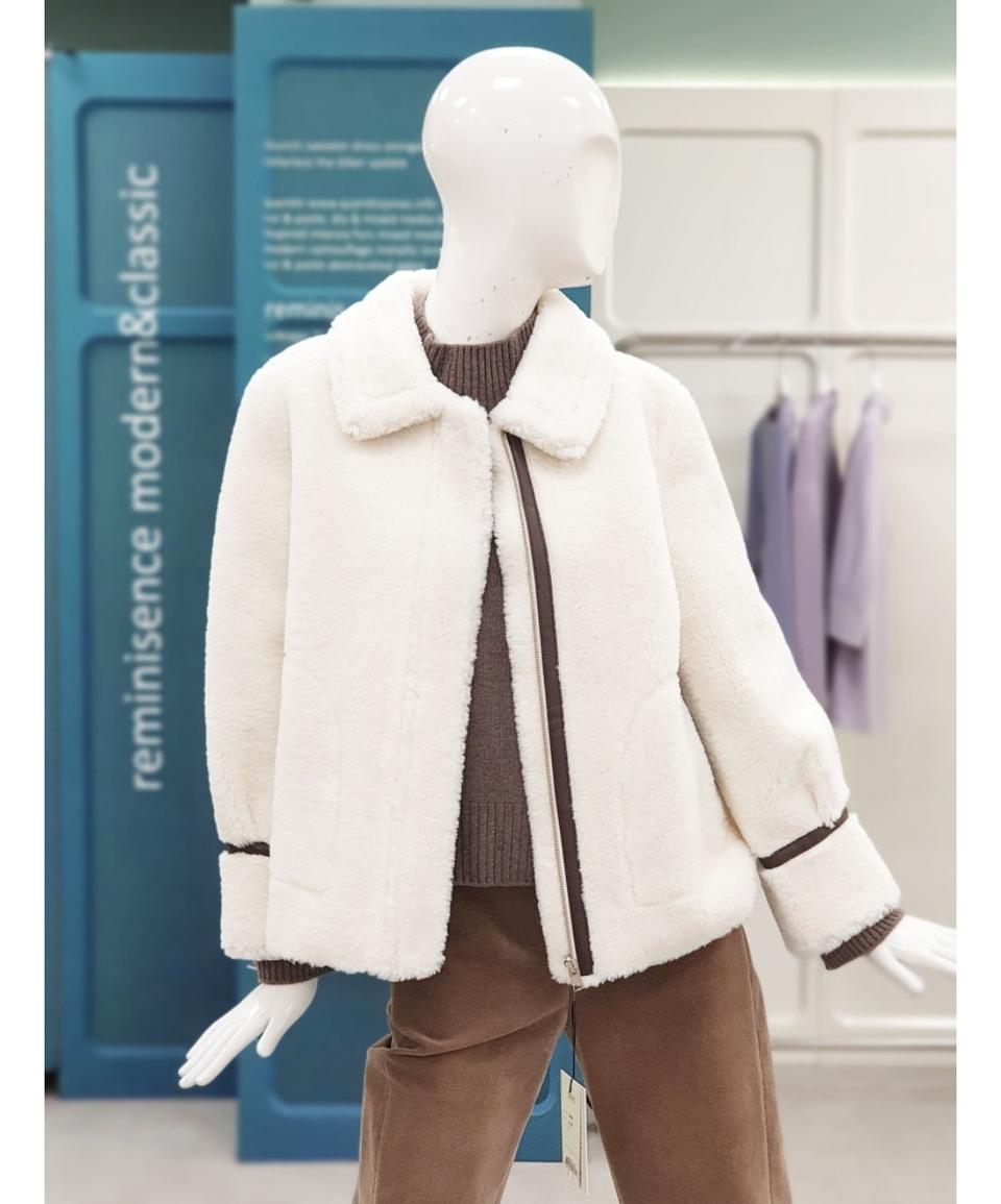 주크 ZOOC 리버시블 양면 소매 포인트 무스탕/55