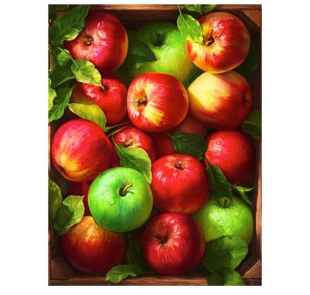 청홍사과 보석십자수 주문제작해드려요