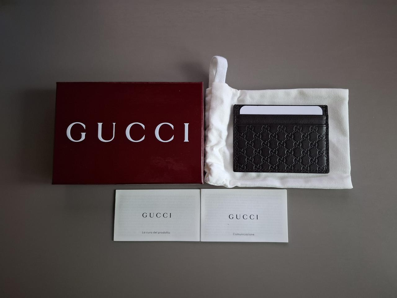 구찌 마이크로시마 다크브라운 카드지갑