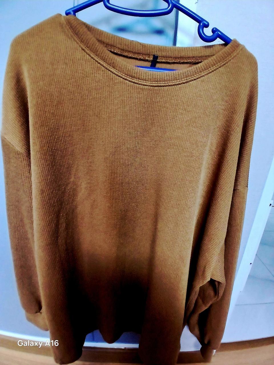니트 브라운 티셔츠