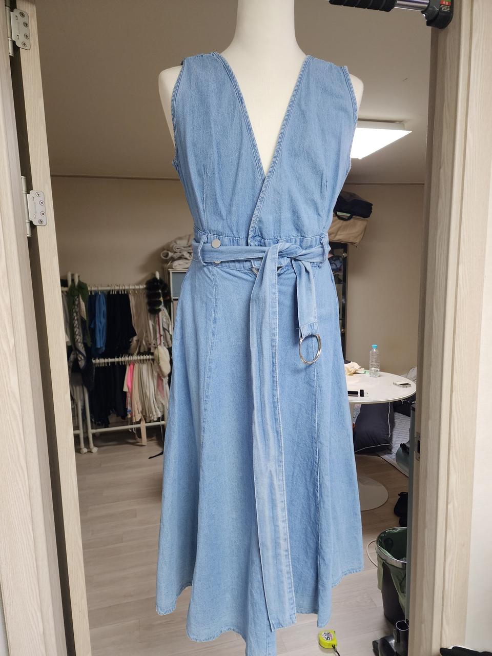데님 롱 원피스