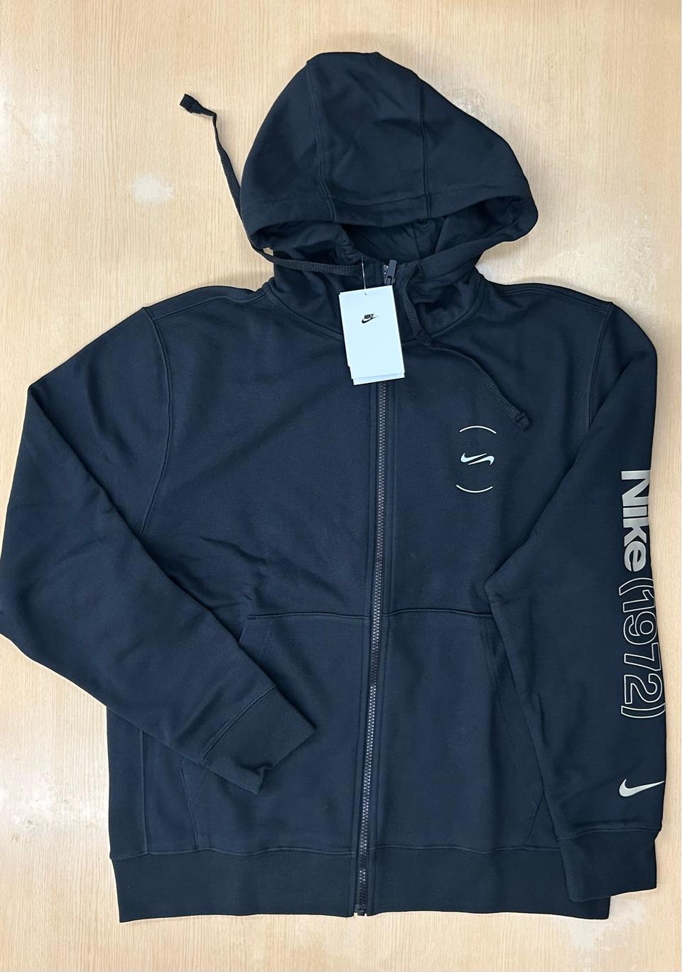 (새상품) 105xl 나이키 후드집업 남성 후드 집업 맨투맨  블랙 정품