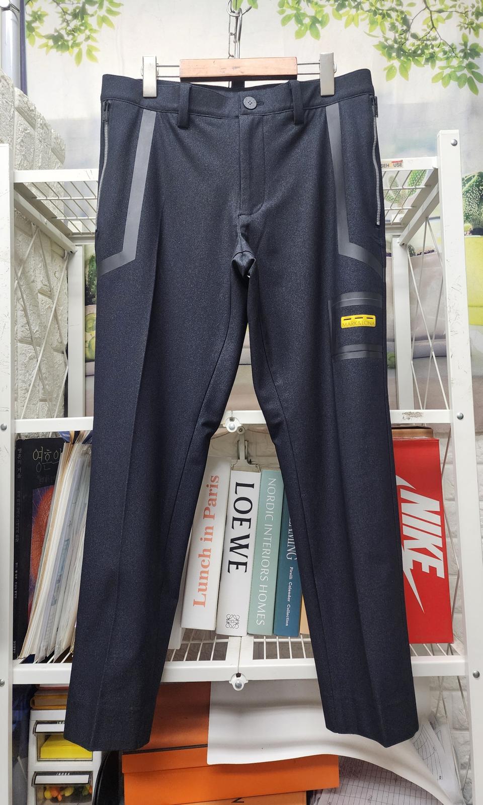 마크앤로나 남성골프바지 34 파이핑 기모 골프팬츠 봄가을용 MM47