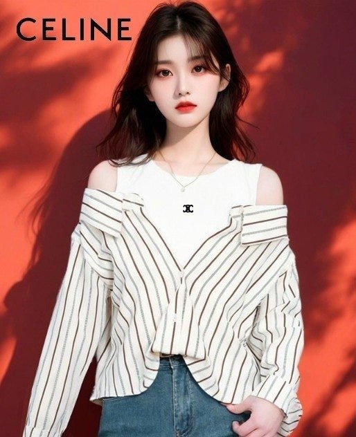 셀린느 레이어드 오픈 셔츠